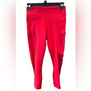 Womans Fabletics Red Leggings
